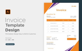 Corporate Invoice Design Template Bill form Business Payments Details Design Template 20