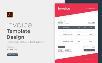 Corporate Invoice Design Template Bill form Business Payments Details Design Template 22