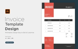 Corporate Invoice Design Template Bill form Business Payments Details Design Template 24