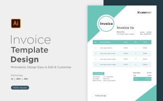 Corporate Invoice Design Template Bill form Business Payments Details Design Template 30