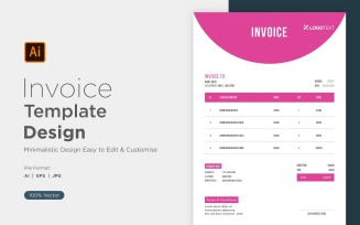 Corporate Invoice Design Template Bill form Business Payments Details Design Template 37