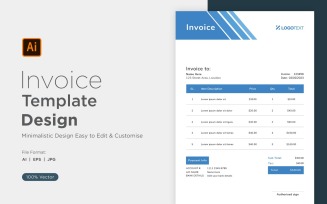 Corporate Invoice Design Template Bill form Business Payments Details Design Template 41