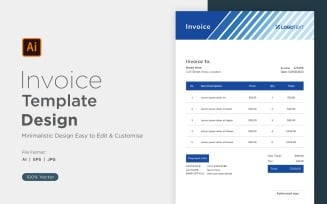 Corporate Invoice Design Template Bill form Business Payments Details Design Template 43