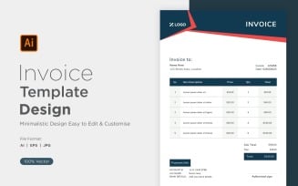 Corporate Invoice Design Template Bill form Business Payments Details Design Template 50