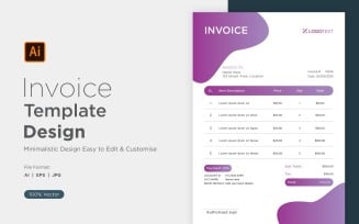 Corporate Invoice Design Template Bill form Business Payments Details Design Template 51