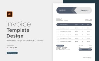 Corporate Invoice Design Template Bill form Business Payments Details Design Template 52