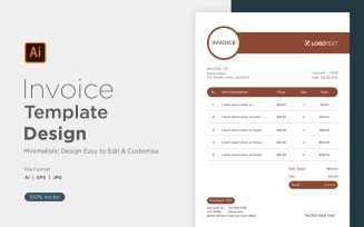 Corporate Invoice Design Template Bill form Business Payments Details Design Template 53