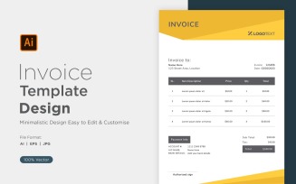Corporate Invoice Design Template Bill form Business Payments Details Design Template 55