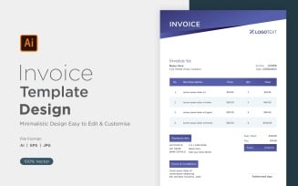 Corporate Invoice Design Template Bill form Business Payments Details Design Template 56