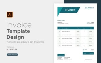 Corporate Invoice Design Template Bill form Business Payments Details Design Template 61