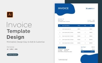 Corporate Invoice Design Template Bill form Business Payments Details Design Template 62