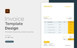 Corporate Invoice Design Template Bill form Business Payments Details Design Template 63
