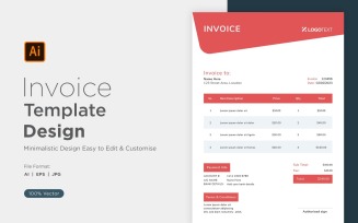 Corporate Invoice Design Template Bill form Business Payments Details Design Template 67