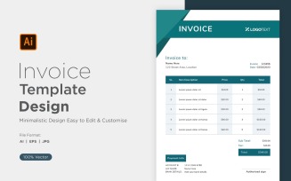 Corporate Invoice Design Template Bill form Business Payments Details Design Template 70