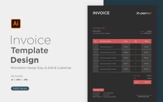 Corporate Invoice Design Template Bill form Business Payments Details Design Template 80