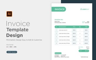 Corporate Invoice Design Template Bill form Business Payments Details Design Template 82