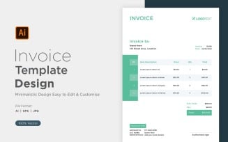 Corporate Invoice Design Template Bill form Business Payments Details Design Template 85
