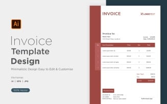 Corporate Invoice Design Template Bill form Business Payments Details Design Template 86