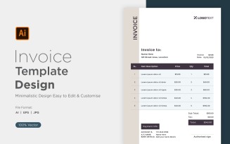 Corporate Invoice Design Template Bill form Business Payments Details Design Template 88