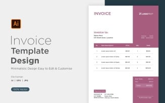 Corporate Invoice Design Template Bill form Business Payments Details Design Template 91