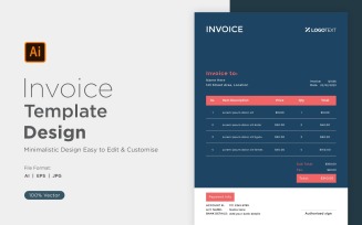Corporate Invoice Design Template Bill form Business Payments Details Design Template 93