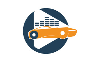 Audio Car Logo Symbol Vector Template Icon