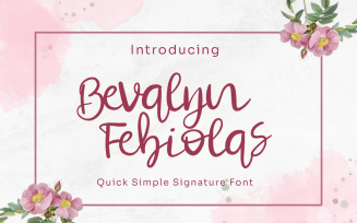 Bevalyn Febiolas - Signature Font