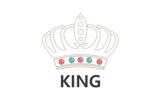 Crown King And Princes Logo Template vector V17