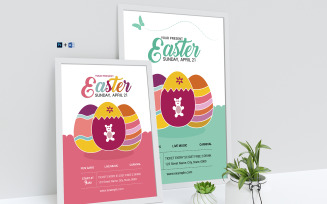 Easter Party Invitation Flyer Printable Template
