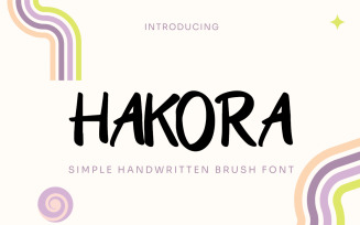 HAKORA - Handwritten Brush Font