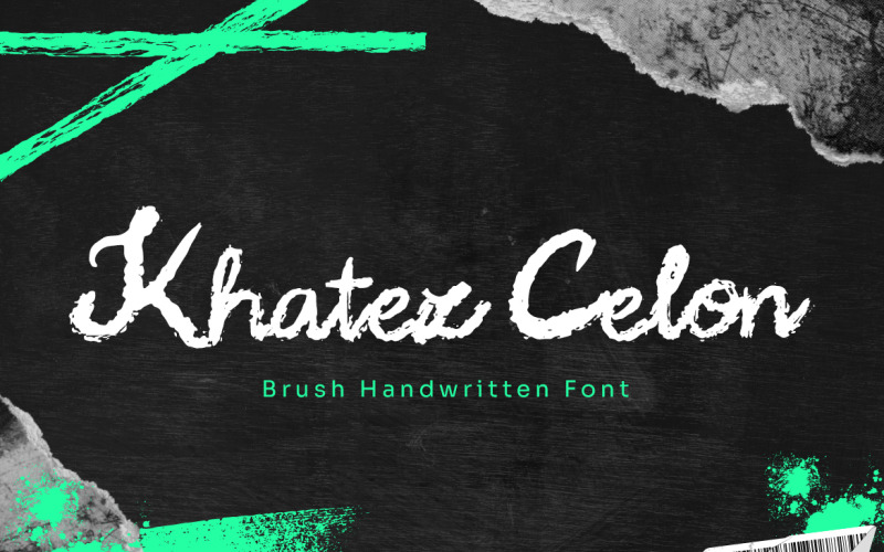 Khatez Celon - Brush Handwritten Font
