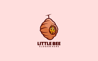 Little Bee Mascot Cartoon Logo