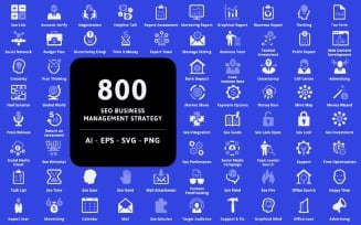 Seo Business Management Strategy Icons