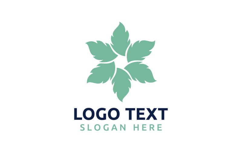 Leaf Circle flower logo symbol or design your logo Brand v13 Logo Template