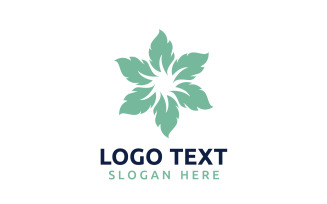 Leaf Circle flower logo symbol or design your logo Brand v15