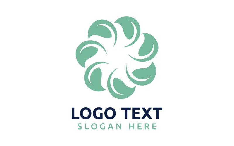 Leaf Circle flower logo symbol or design your logo Brand v1 Logo Template