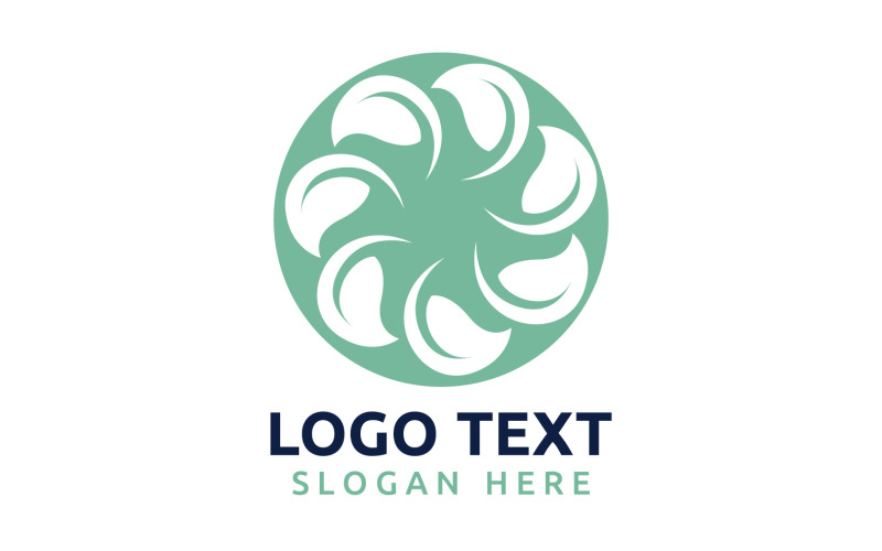 Leaf Circle flower logo symbol or design your logo Brand v33 Logo Template