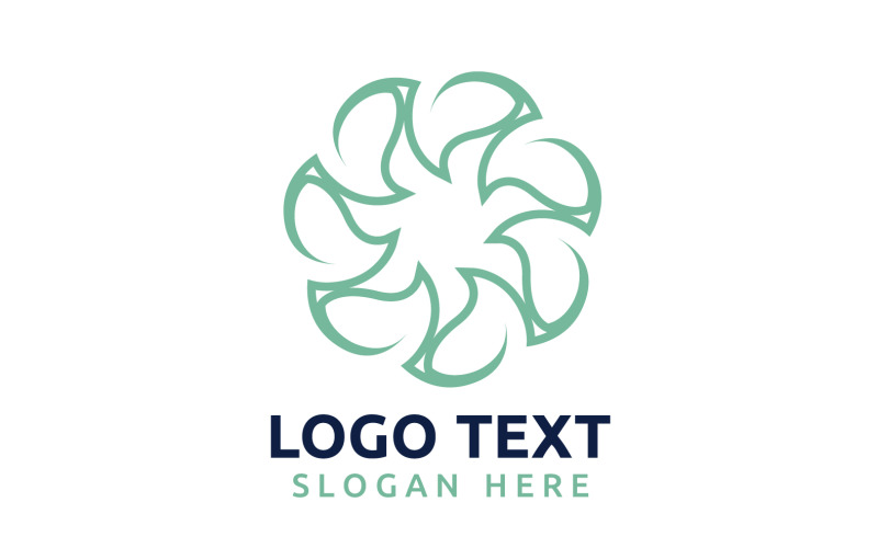 Leaf Circle flower logo symbol or design your logo Brand v51 Logo Template
