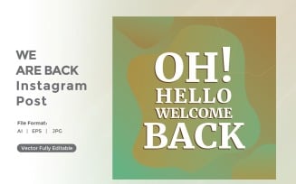 Oh hello welcome back Instagram post 05