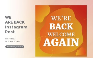We are back Instagram post 05.