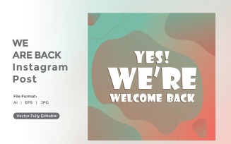 Yes We are back instagram post 04