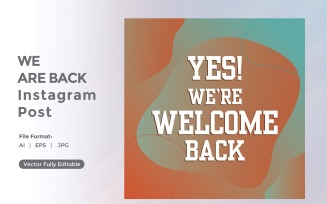 Yes We're back Welcome Again instagram post 01