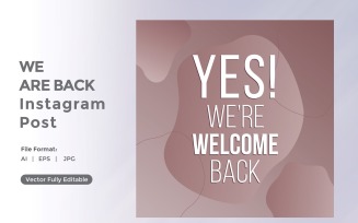 Yes We're back Welcome Again instagram post 03