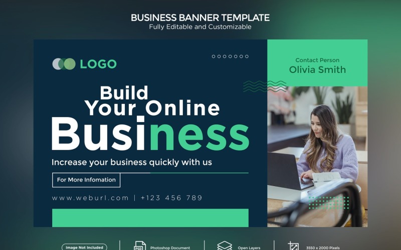 Build Your Online Business Banner Design Template. Social Media