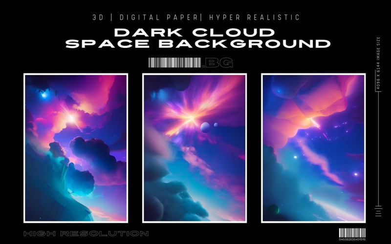 Dark Cloud Space Premium Background