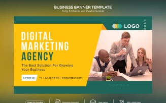 Digital Marketing Agency Business Banner Design Template.