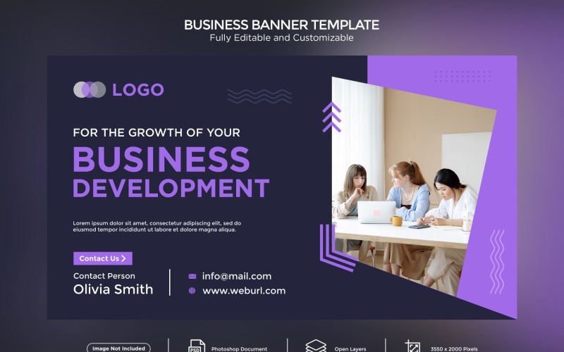 For the Growth of your Business Development Banner Design Template Social Media