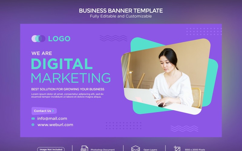We're Digital Marketing Banner Design Template Social Media