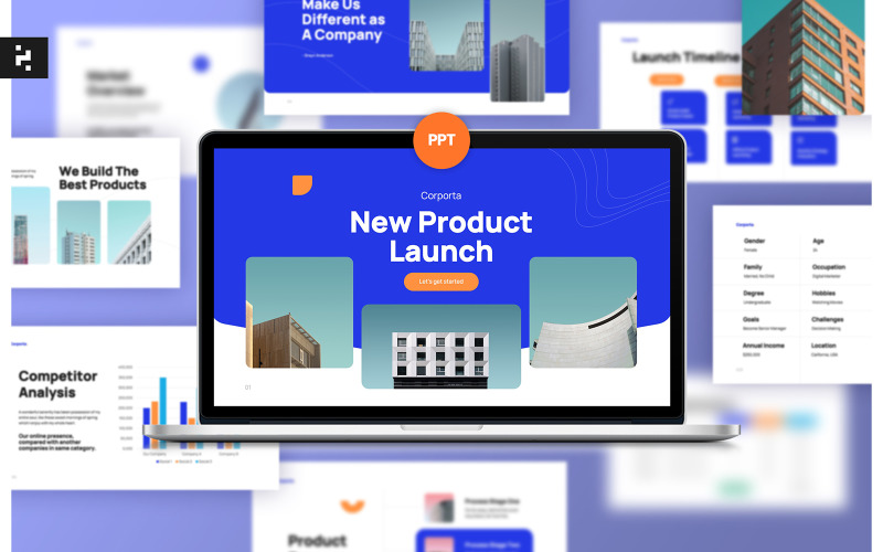 Corporta New Product Launch PPT PowerPoint Template