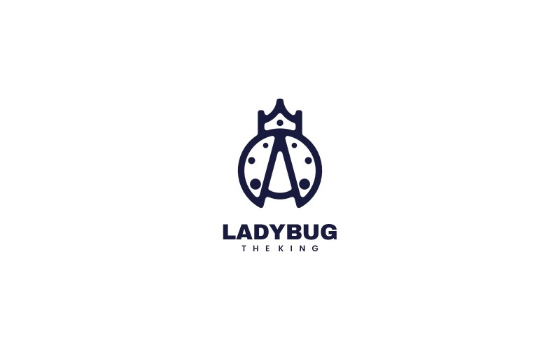 Ladybug Line Art Logo Design Logo Template